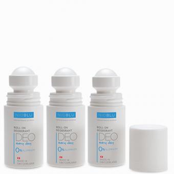 NIOBLU Deodorant Roll-on 0% Aluminium - 3 Produkte! 